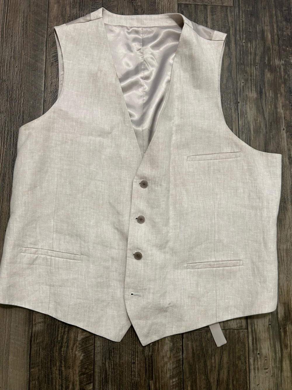 Bar III Light Beige Slim Fit Men's Vest